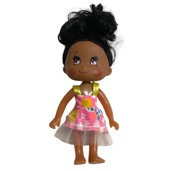 Greenbrier International Other - Greenbrier International Fashion Doll Dark Girl Toy Doll Rosy Cheeks Sundress 5"